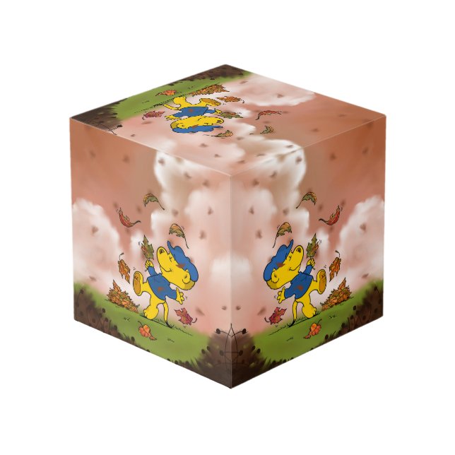 Ferald's Autumn Leaves Cube (Front Angled)