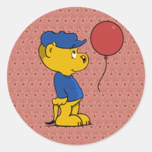 Ferald's Red Balloon Classic Round Sticker