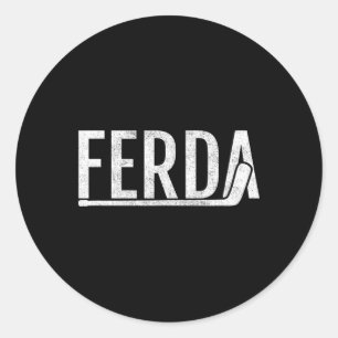 Ferda For The Boys Hockey  Classic Round Sticker