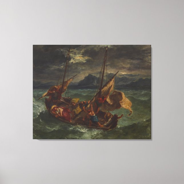 Ferdinand Delacroix Christ on the Sea of Galilee Canvas Print (Front)