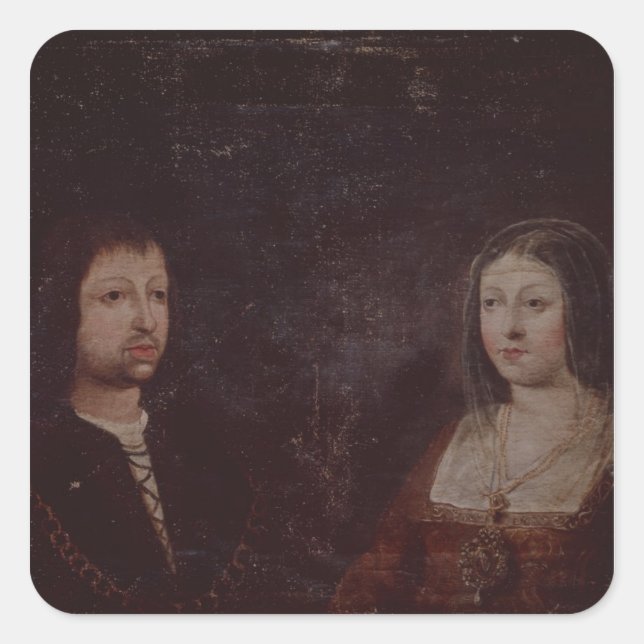 Ferdinand II of Aragon and Isabella I of Castile Square Sticker (Front)