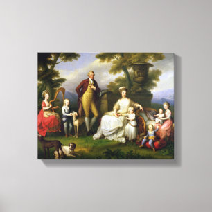 Ferdinand IV King of Naples, and his Family Canvas Print
