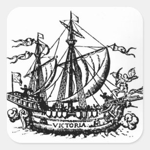 Ferdinand Magellan's boat 'Victoria' Square Sticker