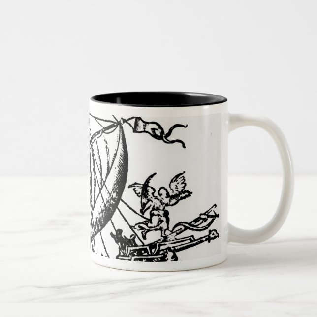 Ferdinand Magellan's boat 'Victoria' Two-Tone Coffee Mug (Right)