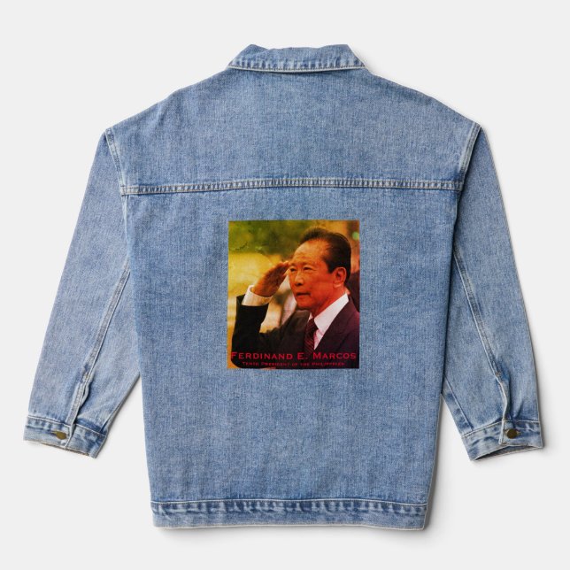 Ferdinand Marcos, Tenth President of Philippines Denim Jacket (Back)
