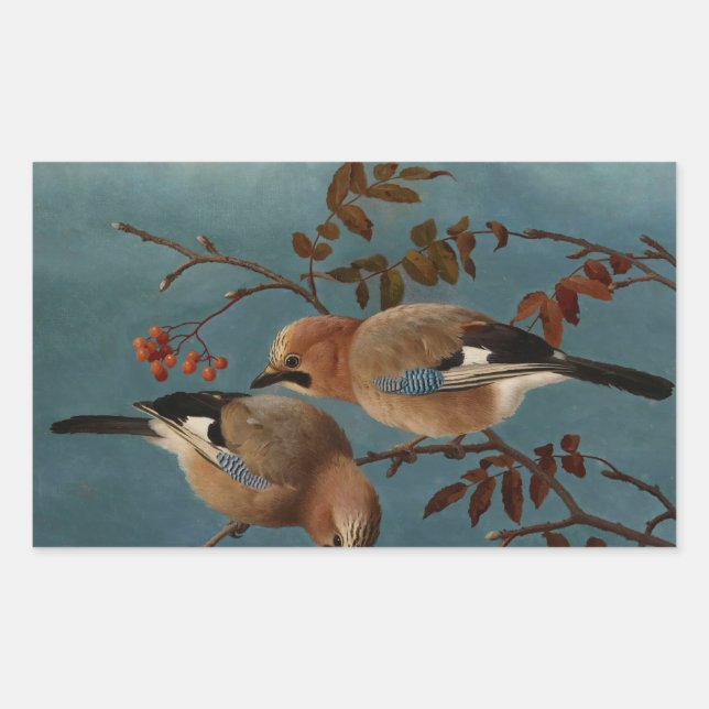 Ferdinand von Wright - Jays Rectangular Sticker (Front)