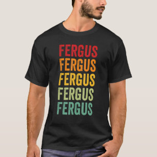 Fergus County Montana Rainbow Text Design T-Shirt