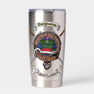 Ferguson Clan Badge Tartan & Swords Insulated Tumbler