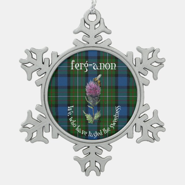 Ferguson Clan Christmas ornament pewter snowflake (Front)
