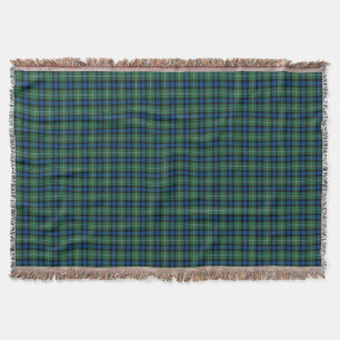 Ferguson Clan Tartan Blue, Green and Red Plaid Throw Blanket