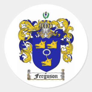FERGUSON FAMILY CREST -  FERGUSON COAT OF ARMS CLASSIC ROUND STICKER