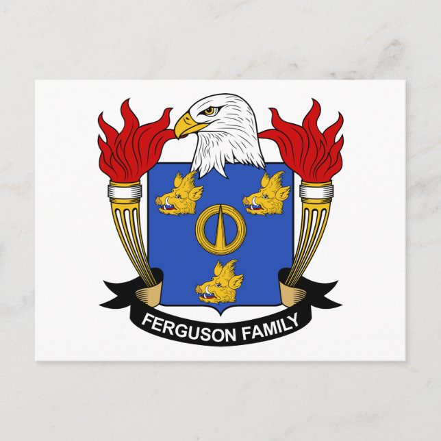 Ferguson Family Crest Postcard (Front)