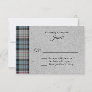Ferguson Plaid Wedding RSVP Card