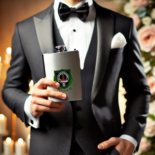 Ferguson Scottish Clan Crest Hip Flask (Creator Uploaded)