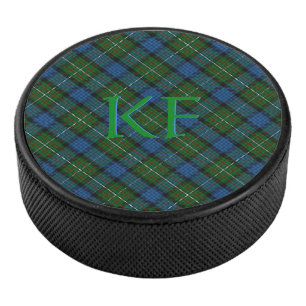 Fergusson Official Tartan with monogram / initials Hockey Puck
