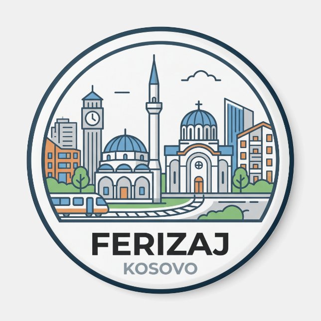 Ferizaj, Kosovo Kosovo Magnet (Front)
