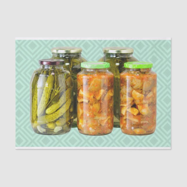 Fermented Vegetables in Jars  Tissue Paper (Front)