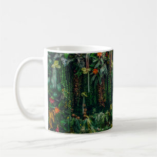 fern and plant decorate on wall coffee mug
