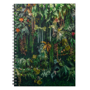 fern and plant decorate on wall notebook