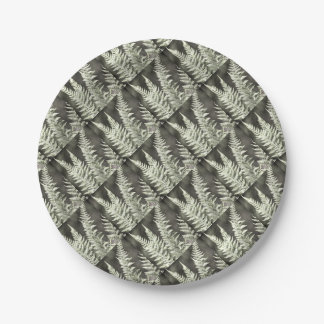 Fern Artistic Abstract Paper Plate