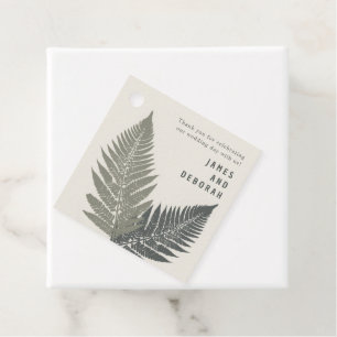 Fern Botanical Modern Minimal Woodland Wedding Favour Tags