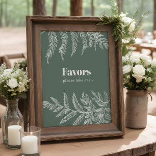 Fern Botanical Shower or Wedding Favour Sign