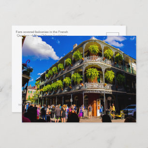 Fern Covered Balconies Postcard