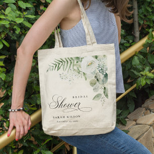 Fern Eucalyptus Greenery Foliage Bridal Shower Tote Bag