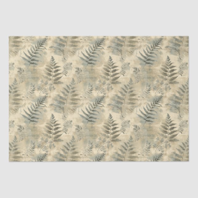 Fern & Eucalyptus Skeleton Leaf Decoupage Paper (Front)