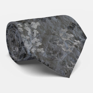 Fern Fossils in Grey Slate Pattern Tie