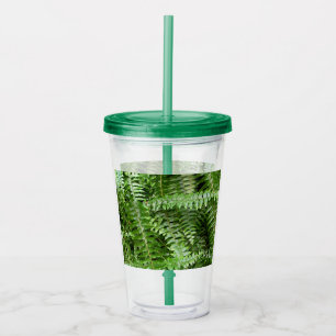 Fern Fronds I Green Nature Acrylic Tumbler