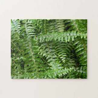 Fern Fronds I Green Nature Jigsaw Puzzle