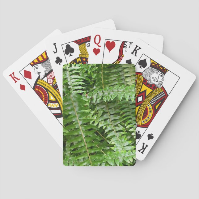 Fern Fronds I Green Nature Playing Cards (Back)