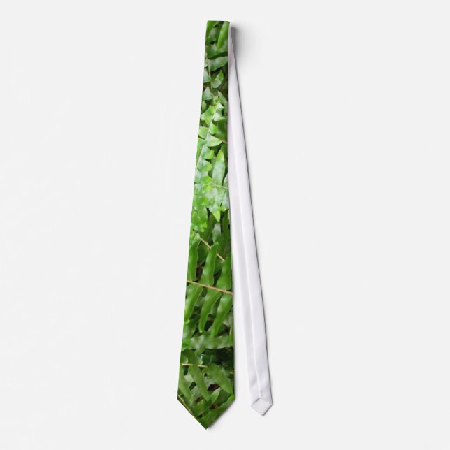 Fern Fronds I Green Nature Tie (Front)