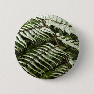 Fern Fronds II Dark Green Nature 6 Cm Round Badge