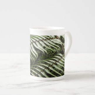 Fern Fronds II Dark Green Nature Bone China Mug