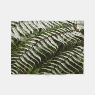 Fern Fronds II Dark Green Nature Fleece Blanket