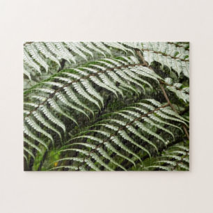 Fern Fronds II Dark Green Nature Jigsaw Puzzle