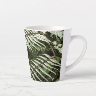 Fern Fronds II Dark Green Nature Latte Mug
