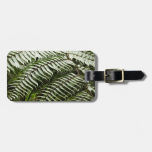 Fern Fronds II Dark Green Nature Luggage Tag