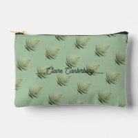 Fern Fronds Pattern Nature Theme Accessory Pouch