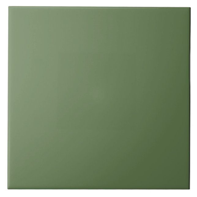 Fern Green Ceramic Tile. Tile (Front)