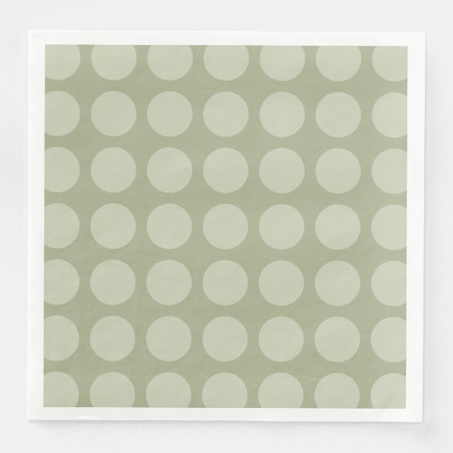 Fern Green Polka Dot Pattern Napkin (Front)