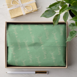 Fern Green & Soft Butter Yellow Garden Wedding Tissue Paper