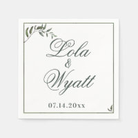 Fern Green Willow Branch Elegant Wedding