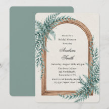 Fern Greenery Wooden Arch Bridal Shower