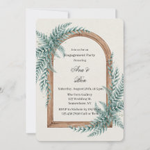 Fern Greenery Wooden Arch Engagement Party