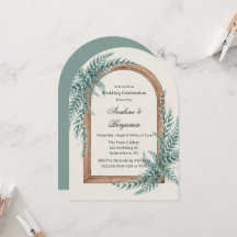 Fern Greenery Wooden Arch Wedding Celebration