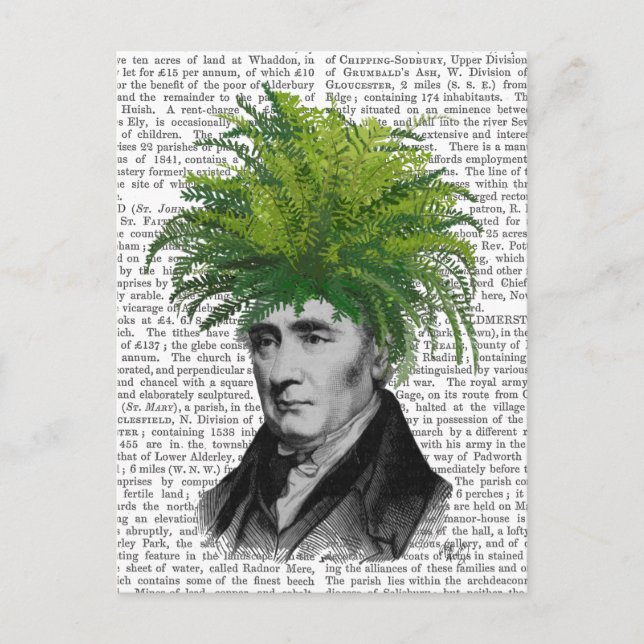 Fern Head Plant Head Postcard (Front)