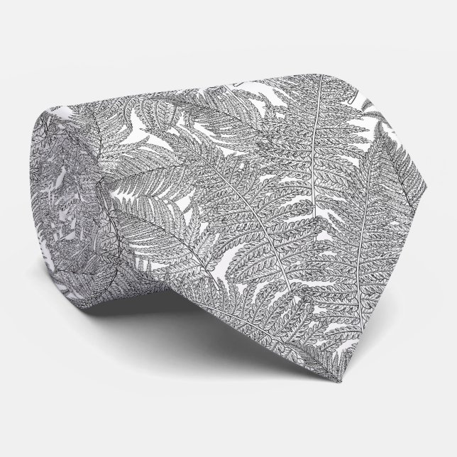 Fern in black and white tie (Rolled)
